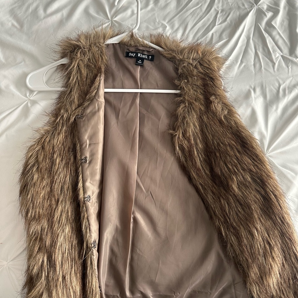 Faux Fur vest - Brown